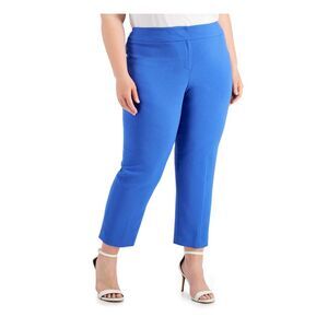 KASPER Womens Blue Wear To Work Cropped Pants Plus 24W
